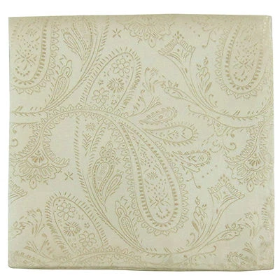 Nuevo Hombre Poliéster Paisley Marfil Hankie Bolsillo Cuadrado Formal Boda Fiesta Foto 1 de 2