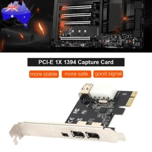 PCI-E 1X to 16X 1394 DV Video Capture Card with 6 Pin to 4 Pin Adapter Card - Afbeelding 1 van 8