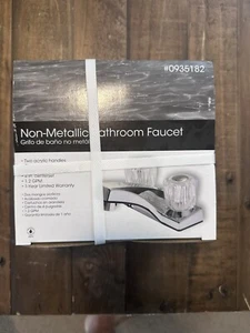 Project Source Chrome 4in Centerset 2 Handle WaterSense Bathroom Sink Faucet - Picture 1 of 3