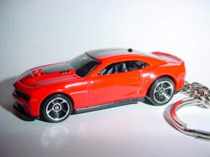 HOT 3D RED CHEVROLET CAMARO ZL1 CUSTOM KEYCHAIN key keyring GM muscle Hot Wheels - Picture 1 of 4