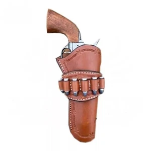 FUNDA DE CUERO REVÓLVER DE ACCIÓN ÚNICA DIBUJO RÁPIDO PARA PISTOLA DE COLOR SELECTO - Imagen 1 de 22