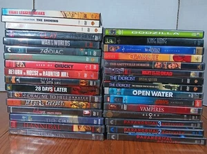 Horror DVD Lot Jaws Carrie Exorcist Shining Chucky Hannibal King Kong Vampires - Picture 1 of 11