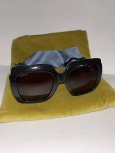 GUCCI GG1022S 005 Black/Brown Lens With /chain . Authentic - Picture 1 of 13