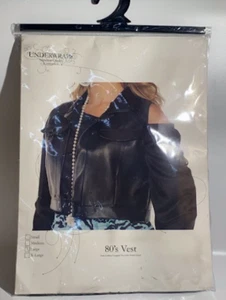 Underwraps Rockin' the 80's Black Vest Women Adult Costume - Large, Retro Party - Picture 1 of 2