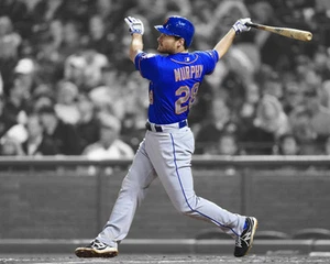 NY New York Mets DANIEL MURPHY Glossy 8x10 Photo Baseball Print Spotlight Poster - Picture 1 of 1