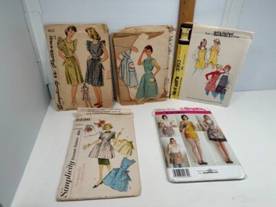 5 Vintage Girls Miss McCall's Simplicity Sewing Patterns CUT 12-16 Aprons S,M,L - Image 1 of 4
