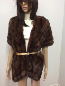 RUSSIAN SQUIRREL BROWN FUR  COLLAR STOLE SCARF CAP n18-36 - Bild 1 von 6