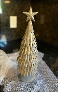 NEW 15” XL Pottery Barn Galvanized Tree with Star | X-Large Metal Christmas Tree - Picture 1 of 5