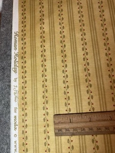 MODA 3 Sisters cotton quilt fabric Roman HOliday wallpaper stripe berries 1 yd - Picture 1 of 1