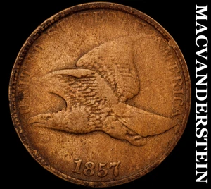1857 Flying Eagle Cent - Scarce  Semi-key  Better Date  No Reserve  #F5675 - Picture 1 of 2