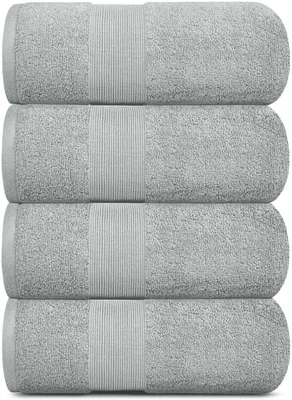 Toallas de baño suaves Resort Collection 28x55 lujo hotel felpa y algodón absorbente Foto 1 de 4