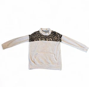 Schöne hellbraune Sherpa-Pullis mit Leopardenmuster der Boutique-Marke J für Damen Übergröße S - Bild 1 von 5