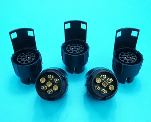 5 x Adaptador Convertidor de 13 Pin u 8 Pin Plug para un Enchufe de Remolque de 7 Pin 12N - Imagen 1 de 3