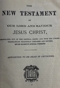 King James New Testament Bible Anglican Church England George V Episcopal 1920 - Foto 1 di 24
