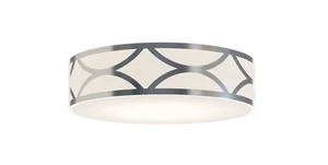 AFX LAKF20LAJUD Lake 20"W LED Flush Mount Drum Ceiling Fixture - White - Picture 1 of 4