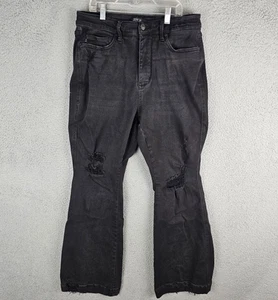 Judy Blue Schlagjeans Damen 16W schwarz Denim Stretch distressed hoher Bund adrett - Bild 1 von 10