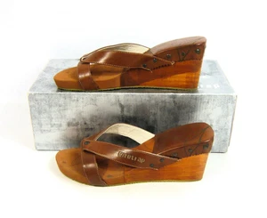 New Firetrap Women's Brown Wedge Heels Sandals/Mules Size 4 Boxed - Picture 1 of 13