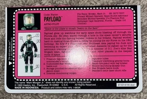Vintage 1993 G.I. Joe ARAH Payload Figur File Card Only #A1 - Bild 1 von 3