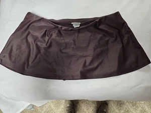 Apt9 ladies Brown Swim hip Skirt Mid Waist With Built-In Brief Swimwear size 14 - Picture 1 of 6