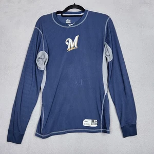 Milwaukee Brewers Shirt Herren Large Navy Blau MLB Baseball Nike Pro Langarm - Bild 1 von 13