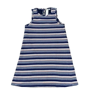 NWT Francesca's Mi ami Navy, Pink, White & Metallic Striped Shift Dress - SIZE M - Picture 1 of 10