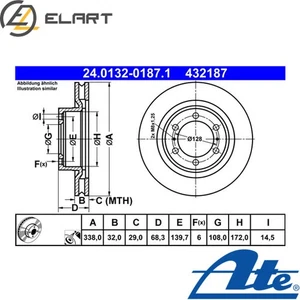 2x BRAKE DISC 24.0132-0187.1 FOR TOYOTA LAND/CRUISER/PRADO/VAN 1GD-FTV 2.8L 4cyl - Picture 1 of 9