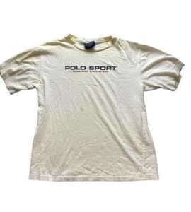 Camisa POLO Ralph Lauren Juvenil Grande Sucia Blanca Deporte EE. UU. Deletrear Pullover Niño - Imagen 1 de 11