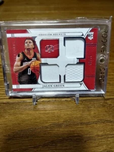 2022 Panini National Treasures Jalen Green Houston Rockets RC Patch /99 #RTM-JGR - Picture 1 of 24