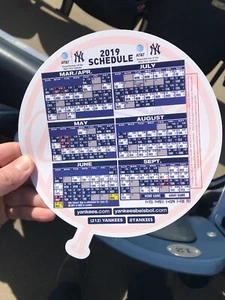 NY YANKEES STADIUM 2019 MAGNETIC SCHEDULE CALENDAR SGA OPENING DAY MLB BASEBALL - Picture 1 of 2