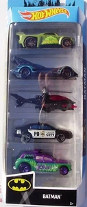 2019 Hot Wheels Batman 5 pack FYL09. Batmobile Croc Joker Police Batcopter VHTF - Picture 1 of 6
