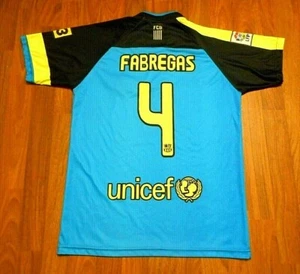 Cesc Fabregas #4 FC Barcelona Soccer Jersey, Adult Small, FCB, Qatar Foundation - Picture 1 of 2