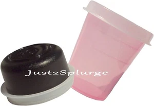 Tupperware Smidget and Midget Mini Contenitori in Rosa Pastello + Nero Piccole Ciotole - Foto 1 di 3
