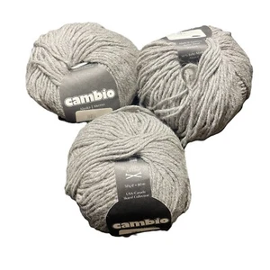 Zitron Cambio Yarn 3 SKEINS 50% Merino 50% Baby Alpaca Color: 601 Gray - Picture 1 of 4