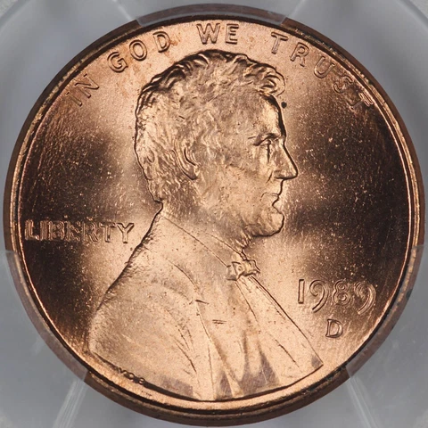 1989-D PCGS MS68RD Lincoln Cent 46644601 Cover
