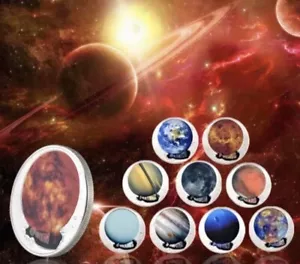 Juego de monedas de nuestro sistema solar x10 piezas - planetas de la Vía Láctea del universo - Imagen 1 de 14