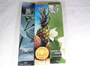 3 pks 120 HP Global Incense Sticks Tropical Mist, Sweet Pea Jasmine, Eucalyptus - Picture 1 of 2