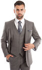 Men's Three Piece Ultra Slim Fit Birdseye Suit Formal Prom Dance Party Best Man