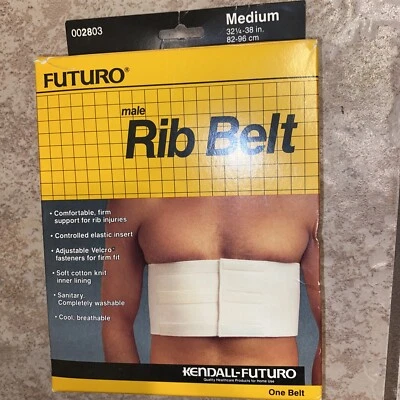 Cinturón acanalado masculino soporte de compresión ajustable tejido elástico pecho 32 1/4 - 38"" Foto 1 de 3