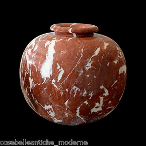 Jar IN Marble Red France Vase Centerpiece Red Marble Classic Home Design - Picture 1 of 1