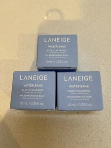 Laneige Water Bank Blue Hyaluronic Cream Moisturiser -10mlx3-30ml-BNWB-Free Post - Picture 1 of 2