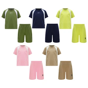 Conjunto de chándal suelto de camiseta y pantalones cortos para niños y niñas conjunto deportivo atlético - Imagen 1 de 50