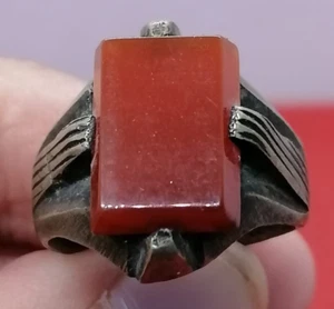 Old Lovely Antique rare roman agate old stone brass ring - Picture 1 of 2