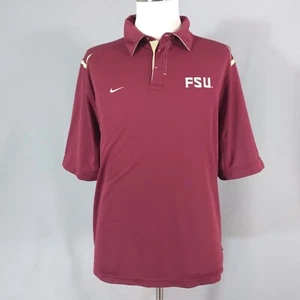 Nike Florida State FSU golf polo shirt adult large fit dry red maroon - Picture 1 of 11