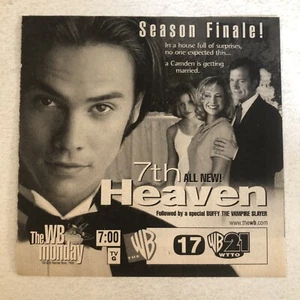 7th Heaven Tv Guide Vintage Print Ad Barry Watson Stephen Collins Tpa12 - Picture 1 of 2