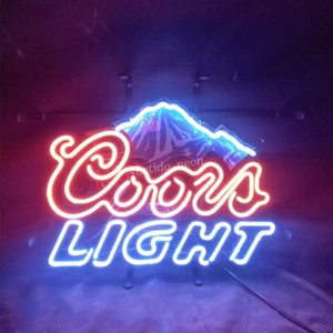 Letrero de neón de cerveza Rocky Mountain Light barra vidrio y acrílico regalo 17"x14" - Imagen 1 de 3