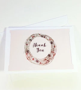 Thank You Cards Notes Flower Wedding Business Birthday Thankful IN THANK42 - Picture 1 of 3
