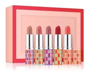 Clinique Set de Regalo de 5 Lápices Labiales Besos Color de Labios Pop + Imprimación Nuevo en Caja - Imagen 1 de 6