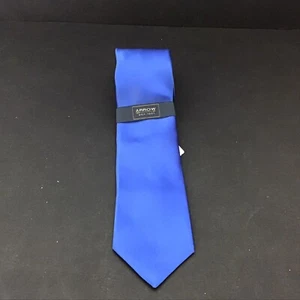 Corbata Hombre Flecha Azul Sólido L: 56” x W: 3 1/4” Nueva con Etiquetas - Imagen 1 de 2