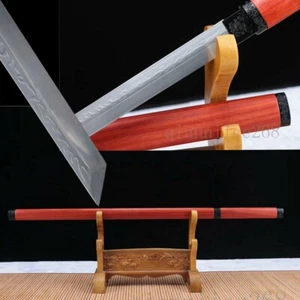 1095 carbon steel sharp blade red rose wood saya chinese tang sword full tang - Picture 1 of 9