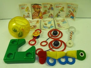 JOHNSON & JOHNSON VINTAGE LOT OF TOYS PLAY & LEARNING GUIDES 7 TOYS 7 GUIDES - Picture 1 of 15